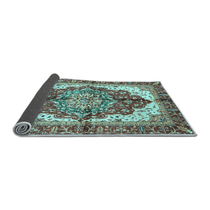 Sideview of Persian Light Blue Traditional Rug, abs3179lblu
