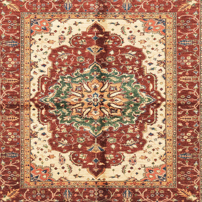 Square Abstract Yellow Persian Rug, abs3179