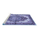 Sideview of Machine Washable Persian Blue Traditional Rug, wshabs3179blu