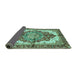 Sideview of Persian Turquoise Traditional Rug, abs3179turq