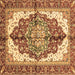 Square Machine Washable Persian Brown Traditional Rug, wshabs3179brn