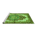 Sideview of Machine Washable Persian Green Traditional Area Rugs, wshabs3179grn