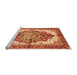 Sideview of Machine Washable Persian Orange Traditional Area Rugs, wshabs3179org