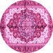 Round Persian Pink Traditional Rug, abs3179pnk