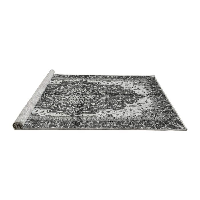 Sideview of Machine Washable Persian Gray Traditional Rug, wshabs3179gry