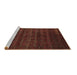 Sideview of Machine Washable Abstract Brown Modern Rug, wshabs317brn