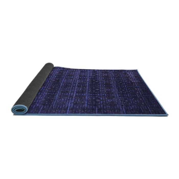 Sideview of Abstract Blue Modern Rug, abs317blu