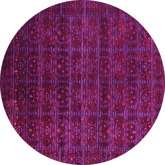 Round Machine Washable Abstract Pink Modern Rug, wshabs317pnk