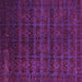 Square Machine Washable Abstract Purple Modern Area Rugs, wshabs317pur