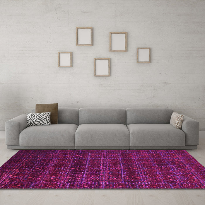 Machine Washable Abstract Pink Modern Rug in a Living Room, wshabs317pnk