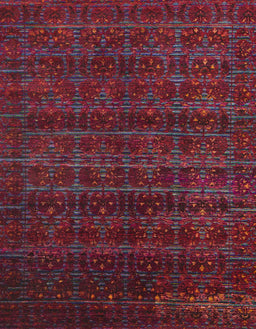 Abstract Cranberry Red Modern Rug, abs317