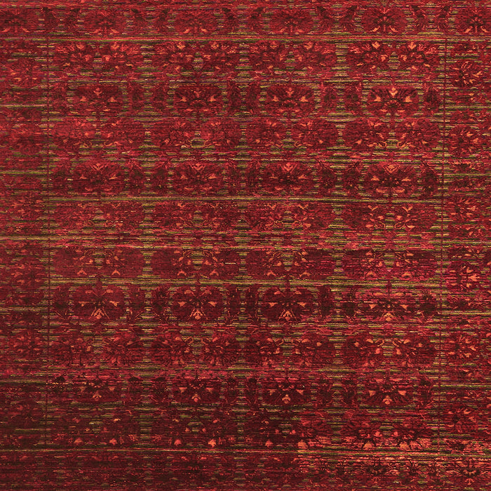 Square Machine Washable Abstract Orange Modern Area Rugs, wshabs317org