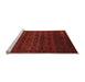 Sideview of Machine Washable Abstract Orange Modern Area Rugs, wshabs317org