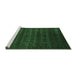 Sideview of Machine Washable Abstract Emerald Green Modern Area Rugs, wshabs317emgrn