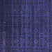 Square Abstract Blue Modern Rug, abs317blu