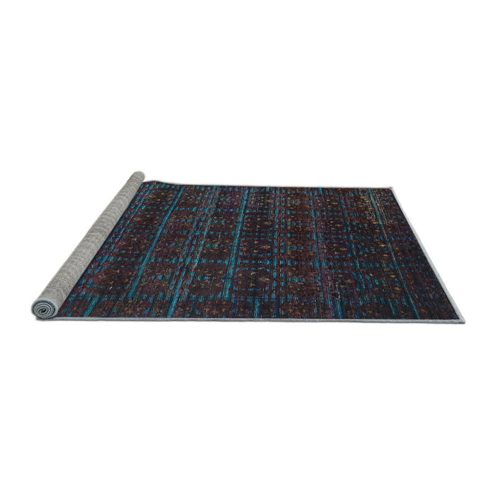 Sideview of Machine Washable Abstract Light Blue Modern Rug, wshabs317lblu