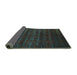 Sideview of Abstract Turquoise Modern Rug, abs317turq