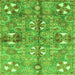 Square Abstract Green Modern Rug, abs3180grn