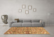 Machine Washable Abstract Brown Modern Rug in a Living Room,, wshabs3180brn