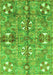 Machine Washable Abstract Green Modern Area Rugs, wshabs3180grn