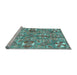 Sideview of Machine Washable Abstract Light Blue Modern Rug, wshabs3180lblu