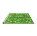 Sideview of Machine Washable Abstract Green Modern Area Rugs, wshabs3180grn