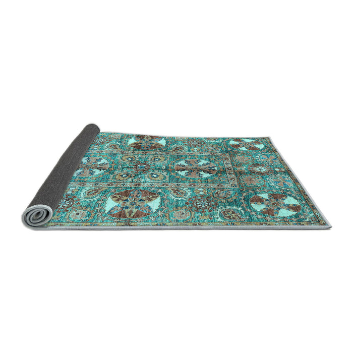 Sideview of Abstract Light Blue Modern Rug, abs3180lblu