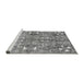 Sideview of Machine Washable Abstract Gray Modern Rug, wshabs3180gry