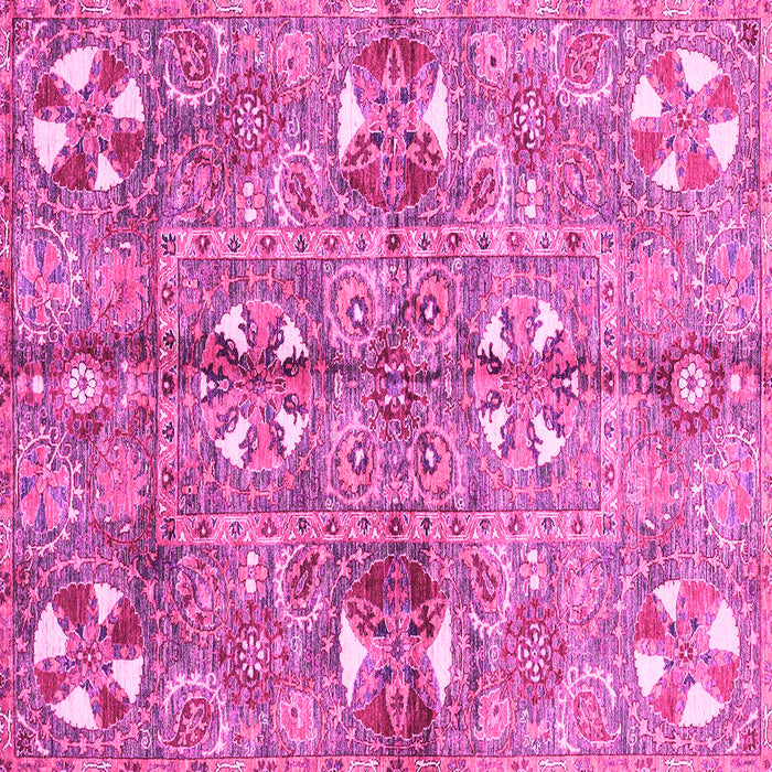 Square Abstract Pink Modern Rug, abs3180pnk