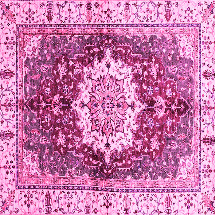 Square Abstract Pink Modern Rug, abs3181pnk