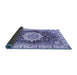 Sideview of Abstract Blue Modern Rug, abs3181blu