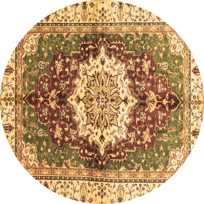 Round Machine Washable Abstract Brown Modern Rug, wshabs3181brn