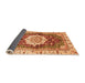 Sideview of Abstract Orange Modern Rug, abs3181org