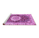 Sideview of Machine Washable Abstract Purple Modern Area Rugs, wshabs3181pur