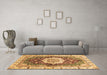 Machine Washable Abstract Brown Modern Rug in a Living Room,, wshabs3181brn