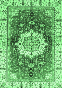 Abstract Emerald Green Modern Rug, abs3181emgrn