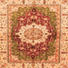 Square Abstract Orange Modern Rug, abs3181org