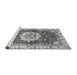 Sideview of Machine Washable Abstract Gray Modern Rug, wshabs3181gry