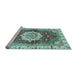 Sideview of Machine Washable Abstract Light Blue Modern Rug, wshabs3181lblu