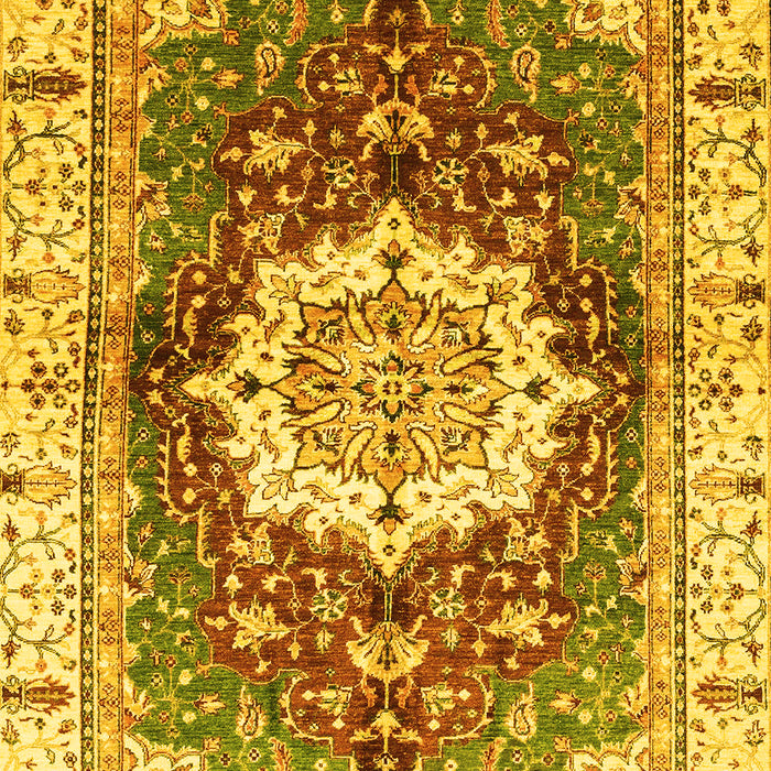 Abstract Yellow Modern Rug, abs3181yw