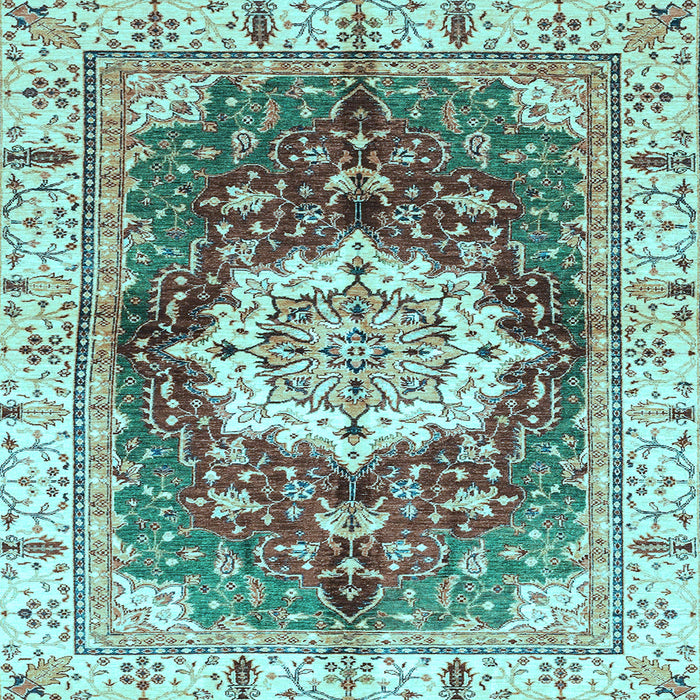 Square Machine Washable Abstract Light Blue Modern Rug, wshabs3181lblu