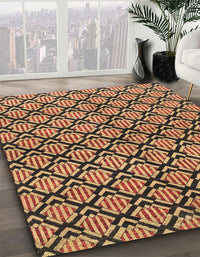 Abstract Orange Modern Rug, abs3182