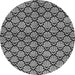 Round Machine Washable Abstract Gray Modern Rug, wshabs3182gry