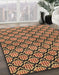 Machine Washable Abstract Orange Rug in a Family Room, wshabs3182