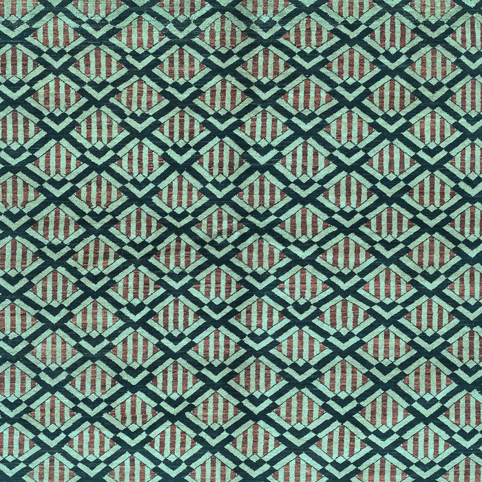 Square Abstract Light Blue Modern Rug, abs3182lblu