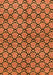 Machine Washable Abstract Orange Modern Area Rugs, wshabs3182org