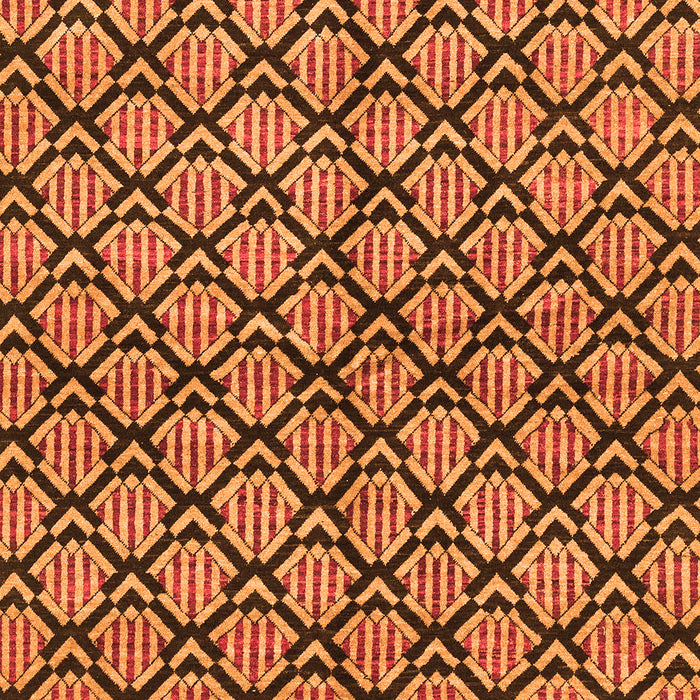 Machine Washable Abstract Orange Modern Area Rugs, wshabs3182org