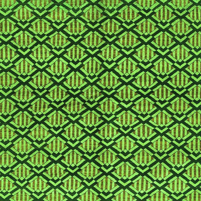 Square Abstract Green Modern Rug, abs3182grn