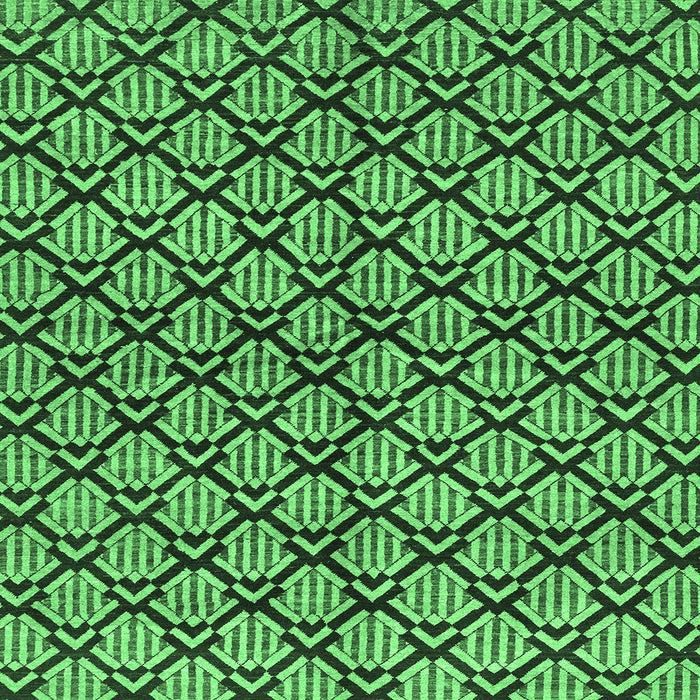 Square Abstract Emerald Green Modern Rug, abs3182emgrn