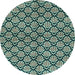 Round Machine Washable Abstract Light Blue Modern Rug, wshabs3182lblu